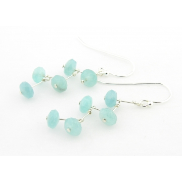 Angelite Stairs Earrings - angelite sparkle sterling silver movement kinetic dangle stairway zigzag srajd cserpentDesigns