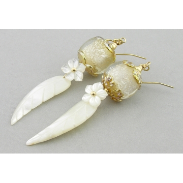 Leaves of Pearl Earrings