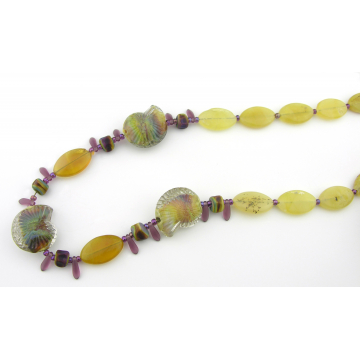 Rainbow Nautilus Necklace (and earrings)