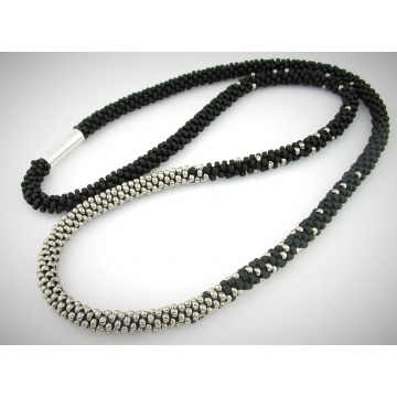 Slinky Black Kumi Necklace