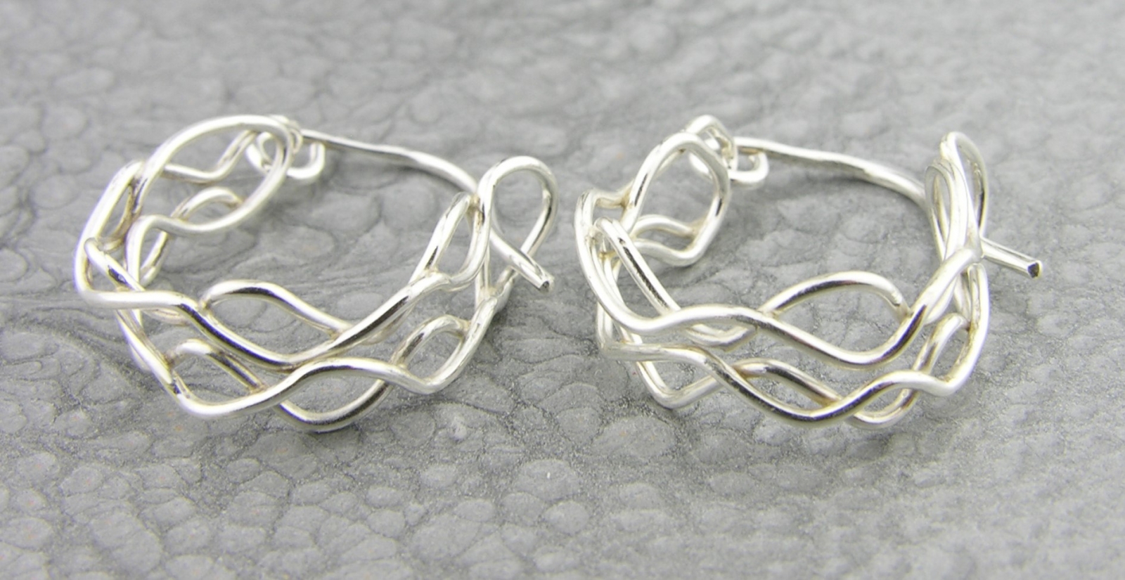 mish mesh hooplets hoop earrings twisted halos